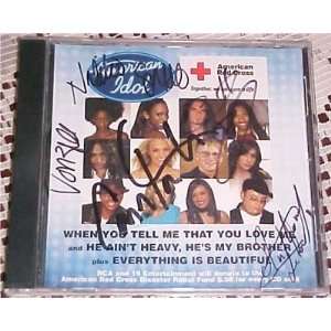  American Idol Season 4 Signed CD COVER COA by 5 Vonzell 