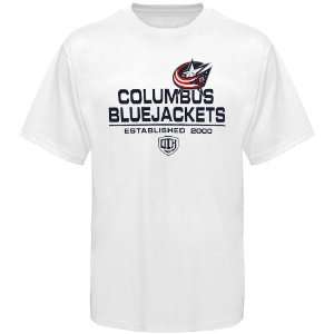  Old Time Hockey Columbus Blue Jackets White Zeno T shirt 