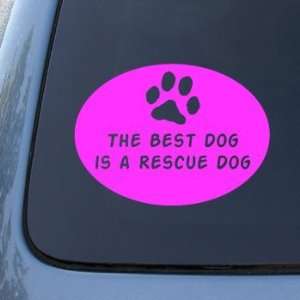 BEST DOG RESCUE DOG   Vinyl Car Decal Sticker #1659  Vinyl Color 