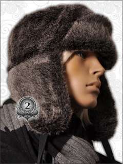 AM806 Soft Warm Winter Russian Fashion Mens Hat Cap  