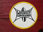 vintage 1960s wardy surfboards jacket patch primo surf