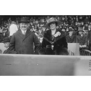   Richard Enright and wife at Polo Grounds, New York