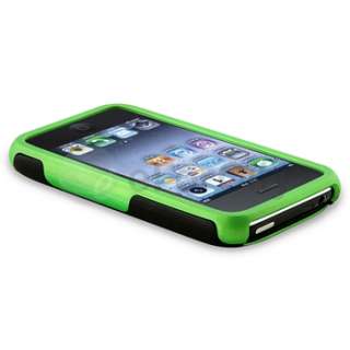 Green/Black 3 Piece Cup Shape Hard Case+Privacy LCD Protector For 