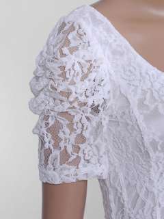 Fairy Tale Garden Bridal Exposed Zipper Slouch Flower Lace Short 