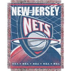 New Jersey Nets NBA Triple Woven Jacquard Throw (019 Series) (48x60 