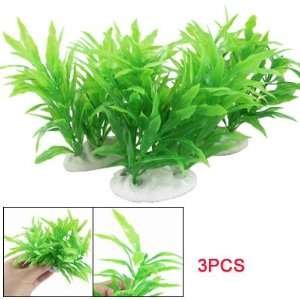  Como Green Plastic Vividly Short Grass Plants for Aquarium 