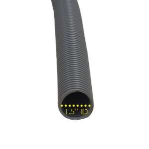 PE Flex UniX Gray   Vacuum Cleaner Hose   1.5 ID x 25ft Length Hose 