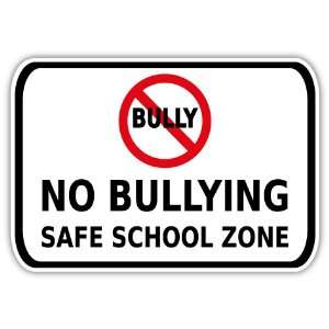  No bullying safe school zone sign car bumper sticker decal 
