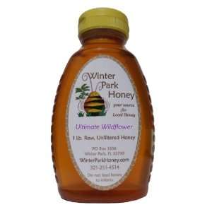 Raw Virgin Florida Wildflower Honey   16 Grocery & Gourmet Food