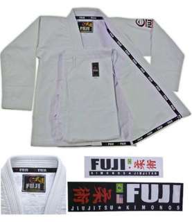 Fuji Single Weave Jiu Jitsu Gi White   Size A3