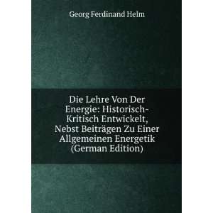   Energetik (German Edition) Georg Ferdinand Helm  Books
