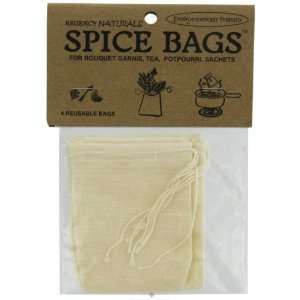  Regency   Reusable Spice Bags 100% Natural Cotton   4 Bags 