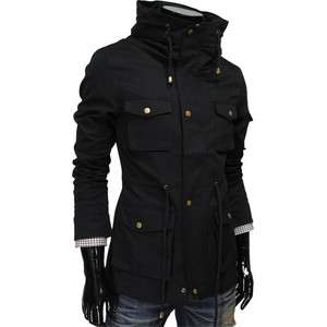 JK62) THELEES Mens Vintage style Slim fit Denim Safari Jacket Coat 