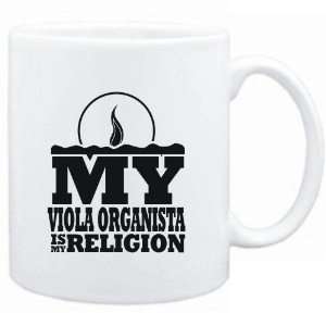  Mug White  my Viola Organista is my religion Instruments 