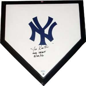 Jeff Karstens New York Yankees Autographed Home Plate with 8/22/06 MLB 
