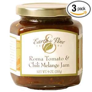 Earth & Vine Provisions Roma Tomato & Chili Melange Jam, 9 Ounce Jars 