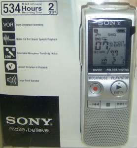 2GB SONY Digital Voice Activated Recorder Audio  VOR  