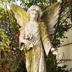  Floral Angel Statue   Off White White   Frontgate: Patio 