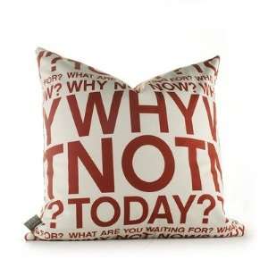 Inhabit Why Not in Scarlet and Soy Pillow