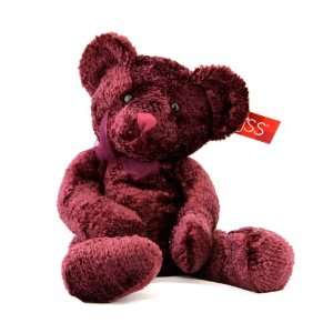  Russ Berrie Soft Stuffed Teddy Bear Burgundy Serenade 