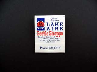 Lake Aire Bottle Shoppe & Motel Duluth MN matchbook  