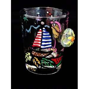  Caribbean Excitement Design   Hand Painted   Collectible 