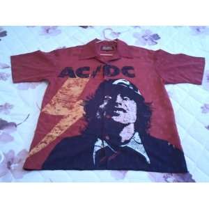 AC/DC Angus Young Dragonfly Casual High Quality Button Shirt OOP 2004 