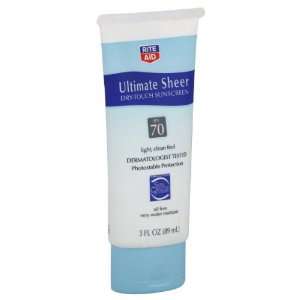  Rite Aid Sunscreen, Dry Touch, Ultimate Sheer, SPF 70, 3 
