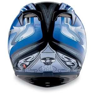 AGV T 2 Helmet, Black/Blue, Size XS, Primary Color Blue, Helmet Type 