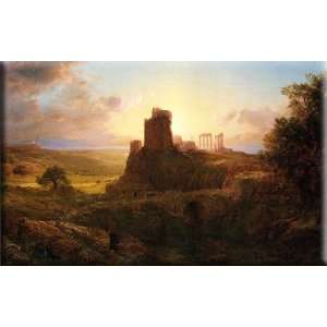   at Sunion, Greece 30x19 Streched Canvas Art by Church, Frederic Edwin