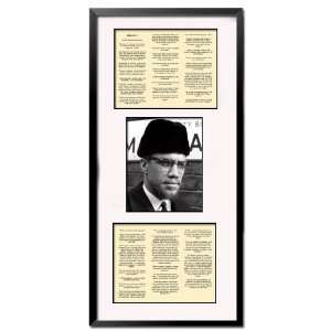  Malcolm X By Any Means Necessary (Quotes) Custom Framed 
