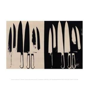 Knives, c. 1981 82 (cream and black) by Andy Warhol 14.00X11.00. Art 
