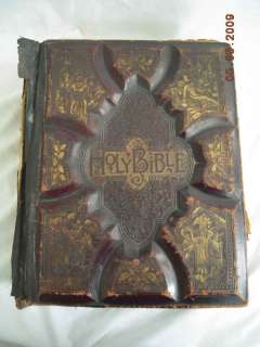 1893 antique HOLY BIBLE oxford pa JL WRIGHT FAMILY  
