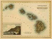   Sandwich Islands Colton 1855 Hawaii Kealakekua Bay Captain Cook  