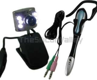 USB Night Vision PC Webcam+PC Earphone with Microphone  