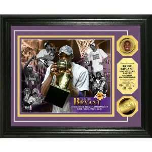  Los Angeles Lakers Kobe Bryant ?4 Time Champ? 24KT Gold 