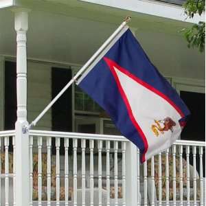  American Samoa 3x5 foot nylon porch flag kit   white anti 
