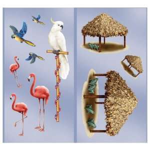  Lets Party By Beistle Company Tiki Hut & Tropical Bird Add 