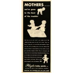  1939 Ad Playtex Baby Pants Diapers Infant Potty Training 