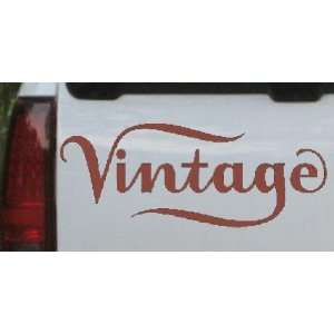 Brown 10in X 4.0in    Vintage Store Sign Decal Business Car Window 