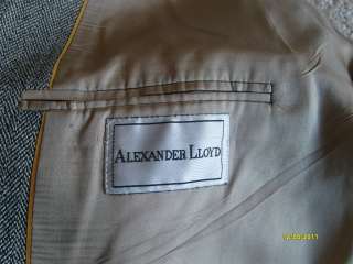   LLOYD Silk Blend Sport Coat Blazer Brown & White Herringbone  