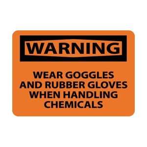 W467AB   Warning, Wear Goggles and Rubber Gloves When Handling 