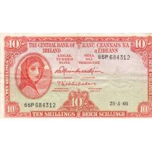  1966 Ireland Ten Shilling Bill 