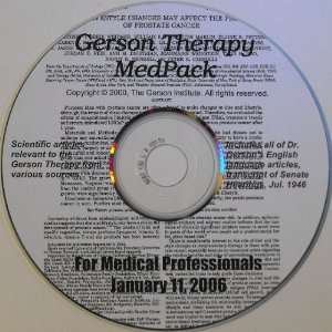  Gerson Therapy MedPack For Medical Professionals: Books