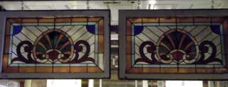 Vintage c1900 Victorian Stained Glass Windows #5369  