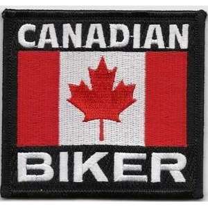  Canadian Biker Flag Canada Embroidered NEW Vest Patch 
