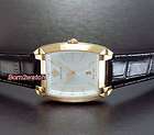 VERSACE MEN SWISS MADE DATE ROSE GOLD SAPPHIRE LEATHER 