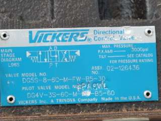 VICKERS DG5S 8 6C M FW B5 30 HYDRAULIC DIRECTIONAL CONTROL VALVE NEW 
