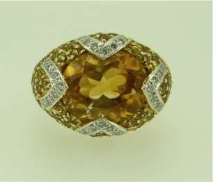 Le Vian Citrine, Sapphire, Diamond ring  