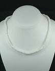 Hawaiian Puka Shell Necklace All White Heishe Round 5mm 18 inch Surfer 